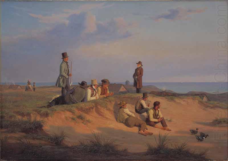Men of Skagen a summer evening in fair wheather, martinus rorbye